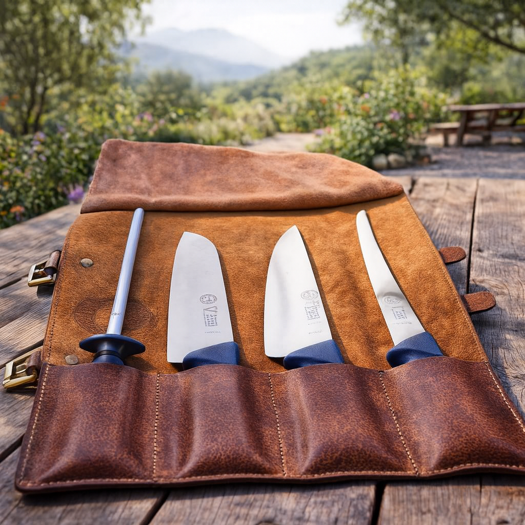 Parlay Revival Knife Set with Custom Leather Roll