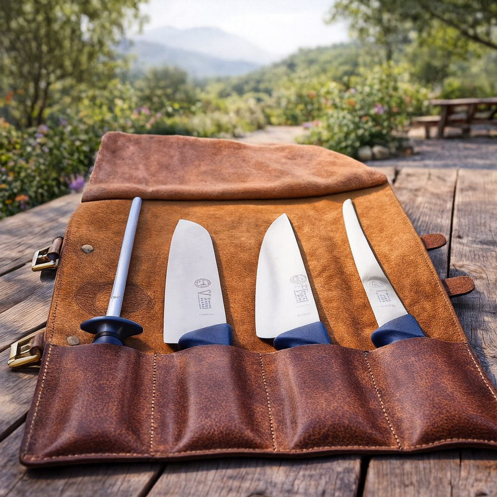 Parlay Revival Knife Set with Custom Leather Roll